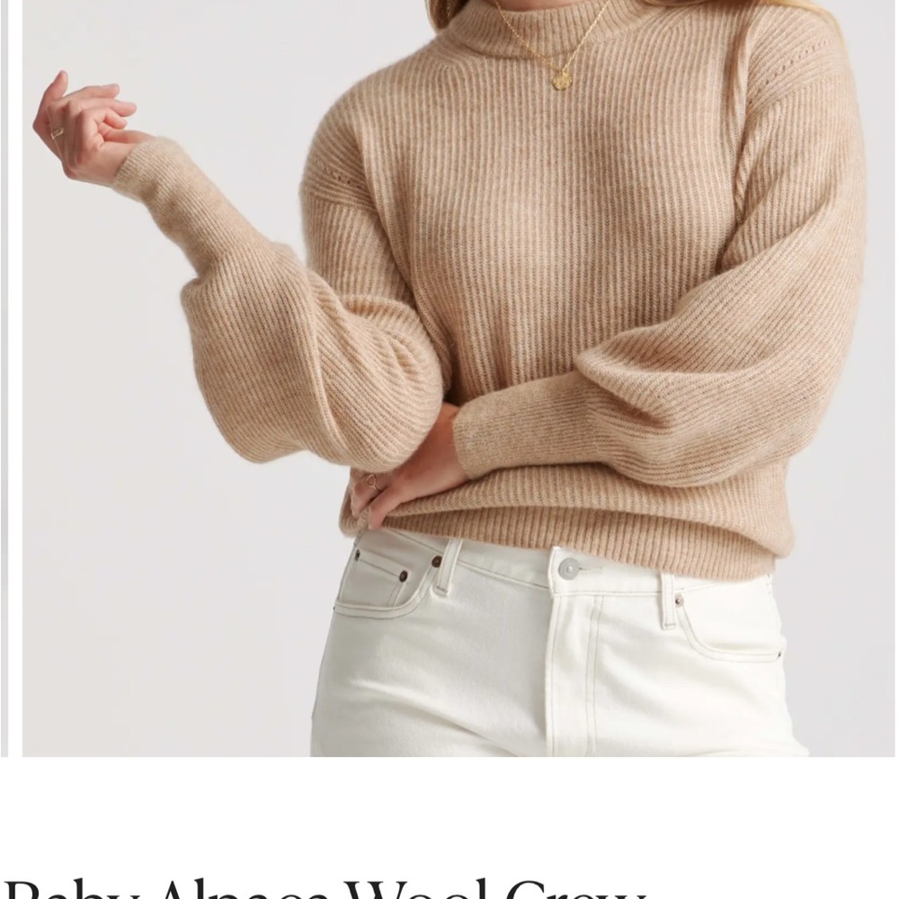 Quince Baby Alpaca Wool Crew Neck Sweater